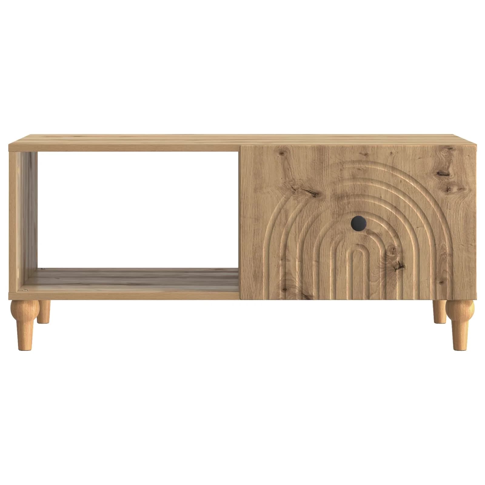 Klubska miza Artisan hrast 90 x 50 x 40 cm Inženirski les - slika 5