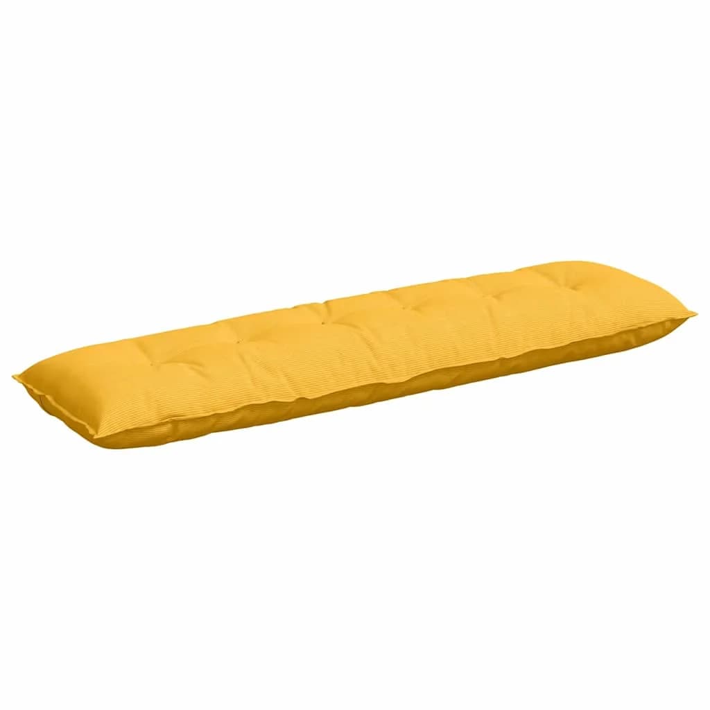 Poglavni vzglavnik Svetlo rumena 180 x 50 cm Žametna tkanina - slika 2