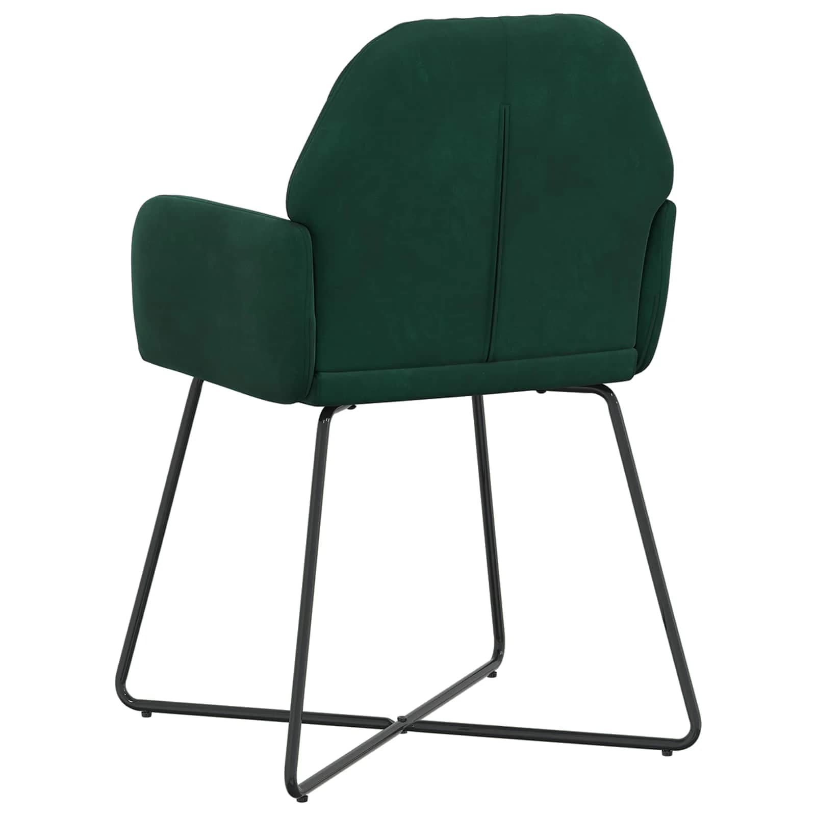 Jedilni stoli 4 kos Žamet Temno zelena 55 x 50 x 84 cm - slika 5