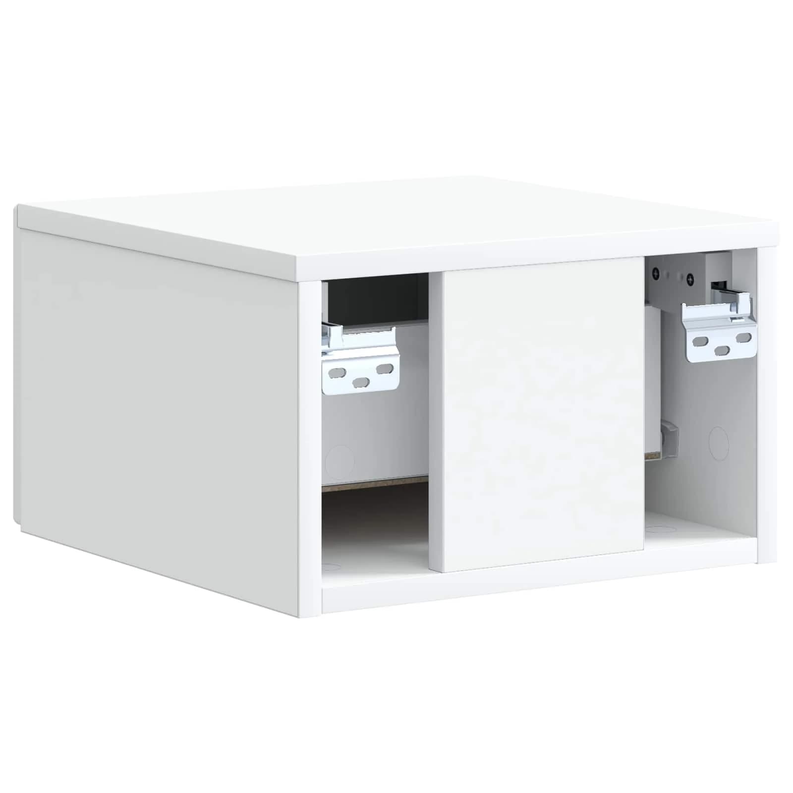 Stenski nočni omarici 2 kos Bela 33 x 34,5 x 20 cm - slika 9