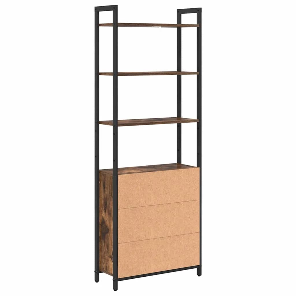 Knjigovni omar 6 nivojev 60 x 24 x 161 cm Inženirski les - slika 8