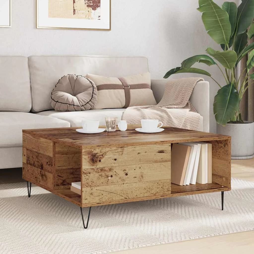 Klubska miza Star les 80 x 80 x 36,5 cm Inženirski les - slika 4
