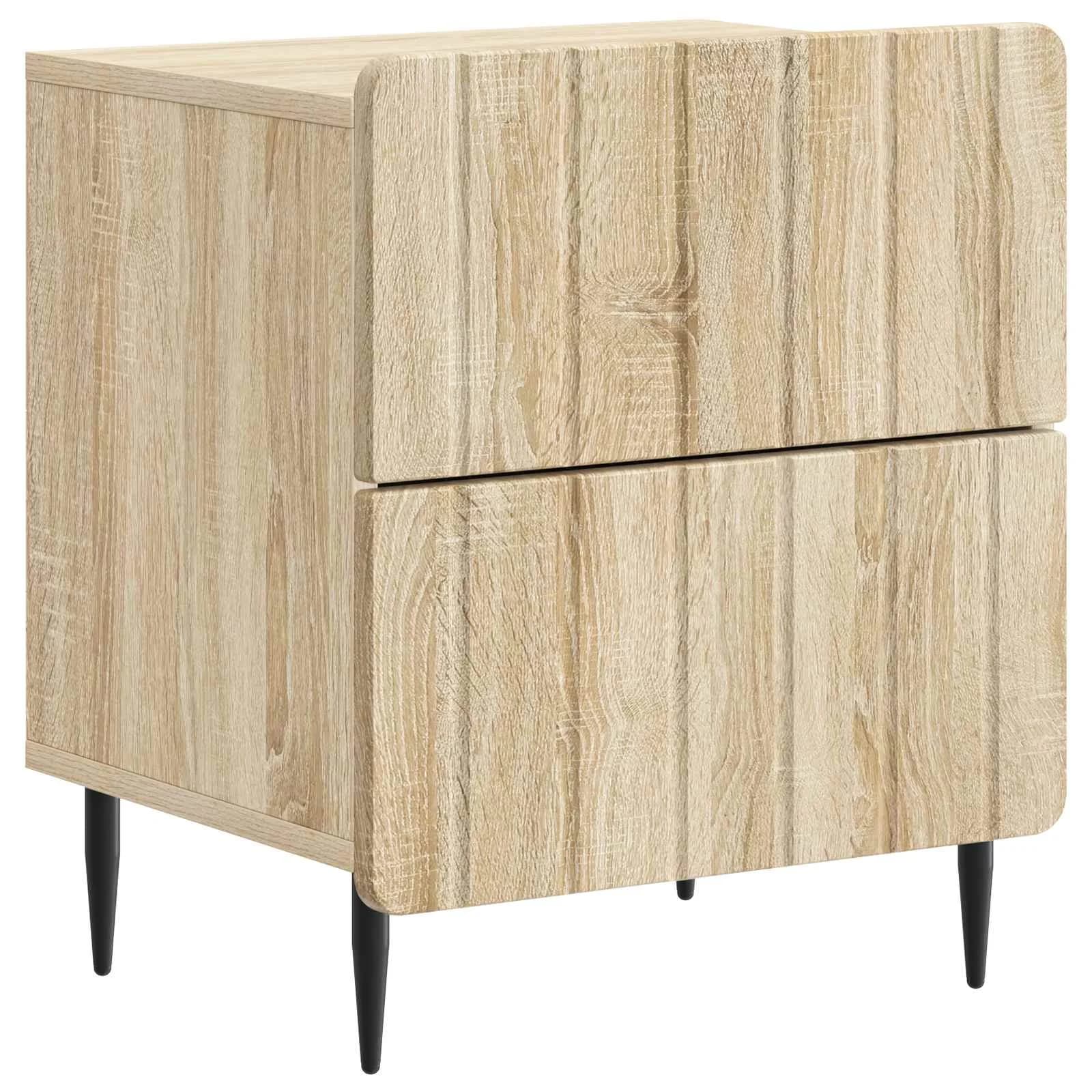 Nočna omarica 2 kos Sonoma hrast 43 x 34,5 x 49,5 cm - slika 5