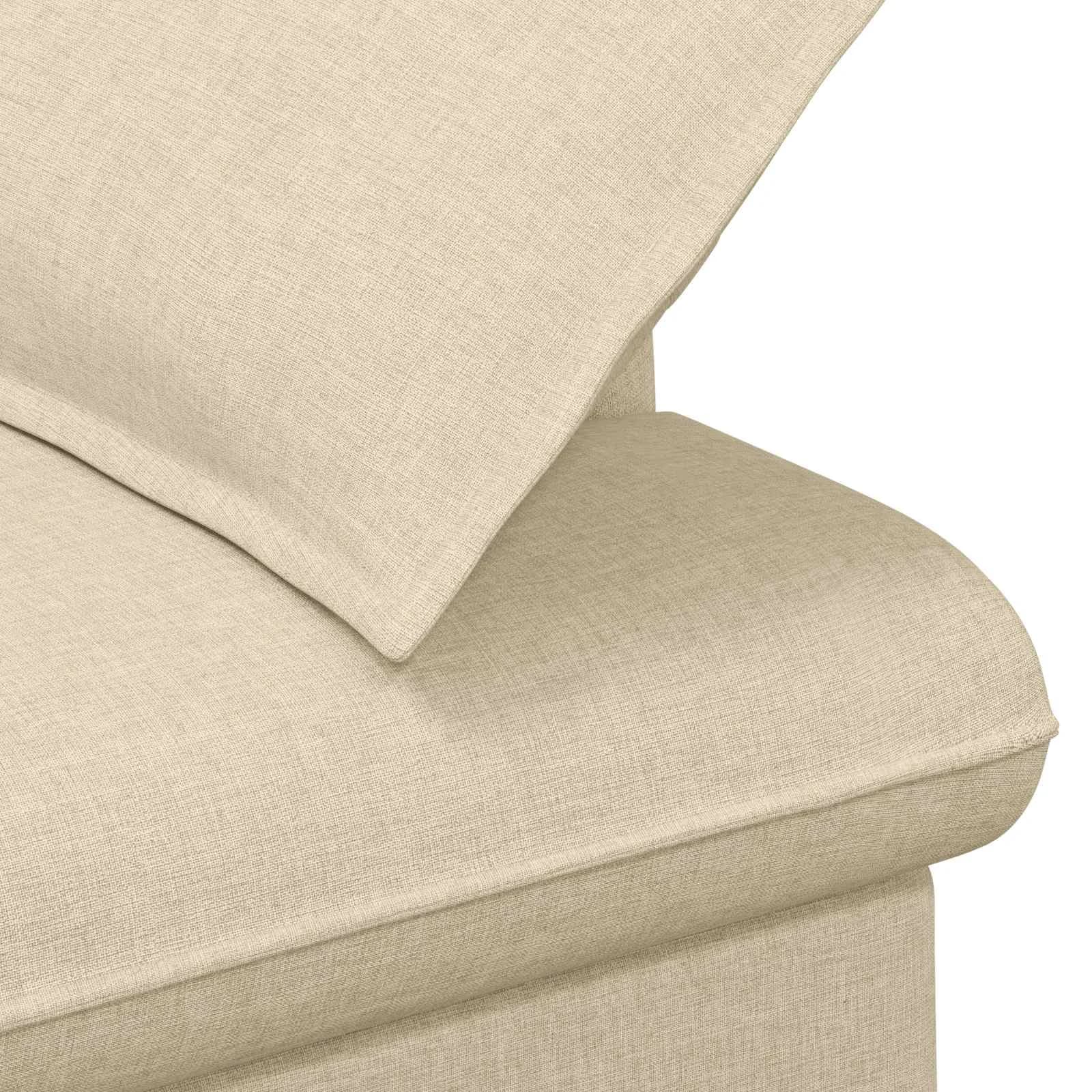 Dvojnica s gumbi Krem 111 x 68 x 80 cm Blago - slika 6