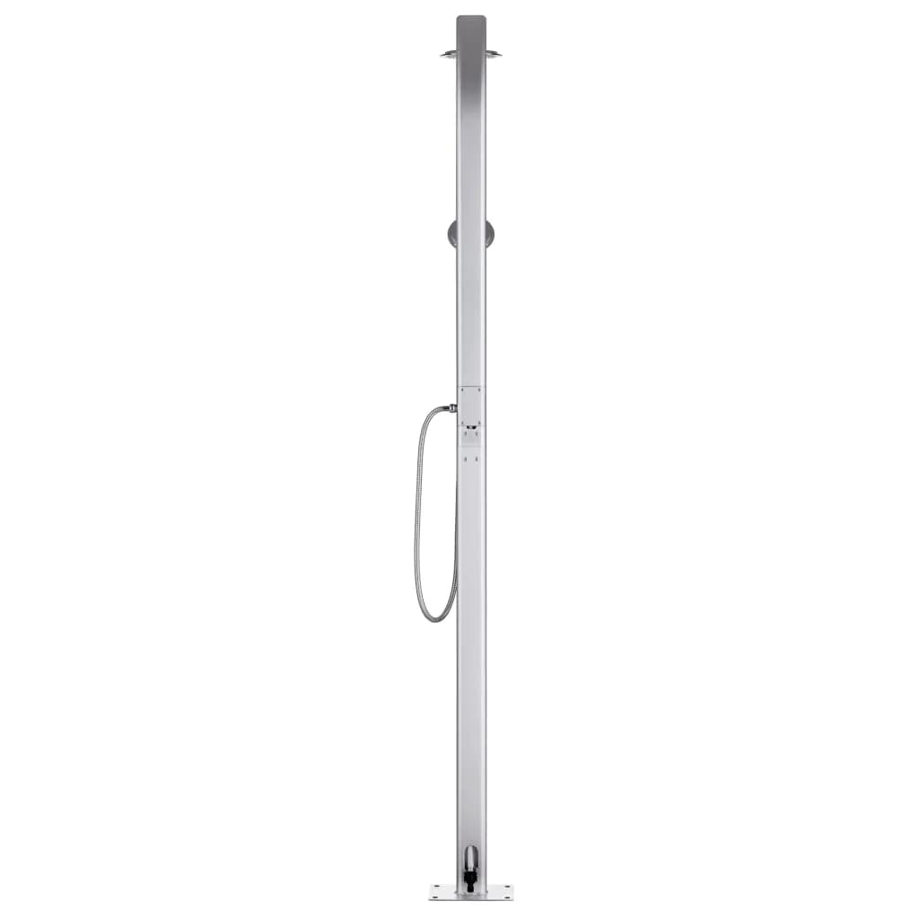 Vrtni tuš z rjavim podstavkom 220 cm aluminij - slika 6
