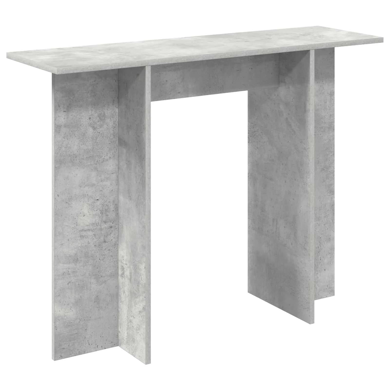 Konzolna miza Betonsko siva 100 x 30 x 75 cm Inženirski les - slika 2