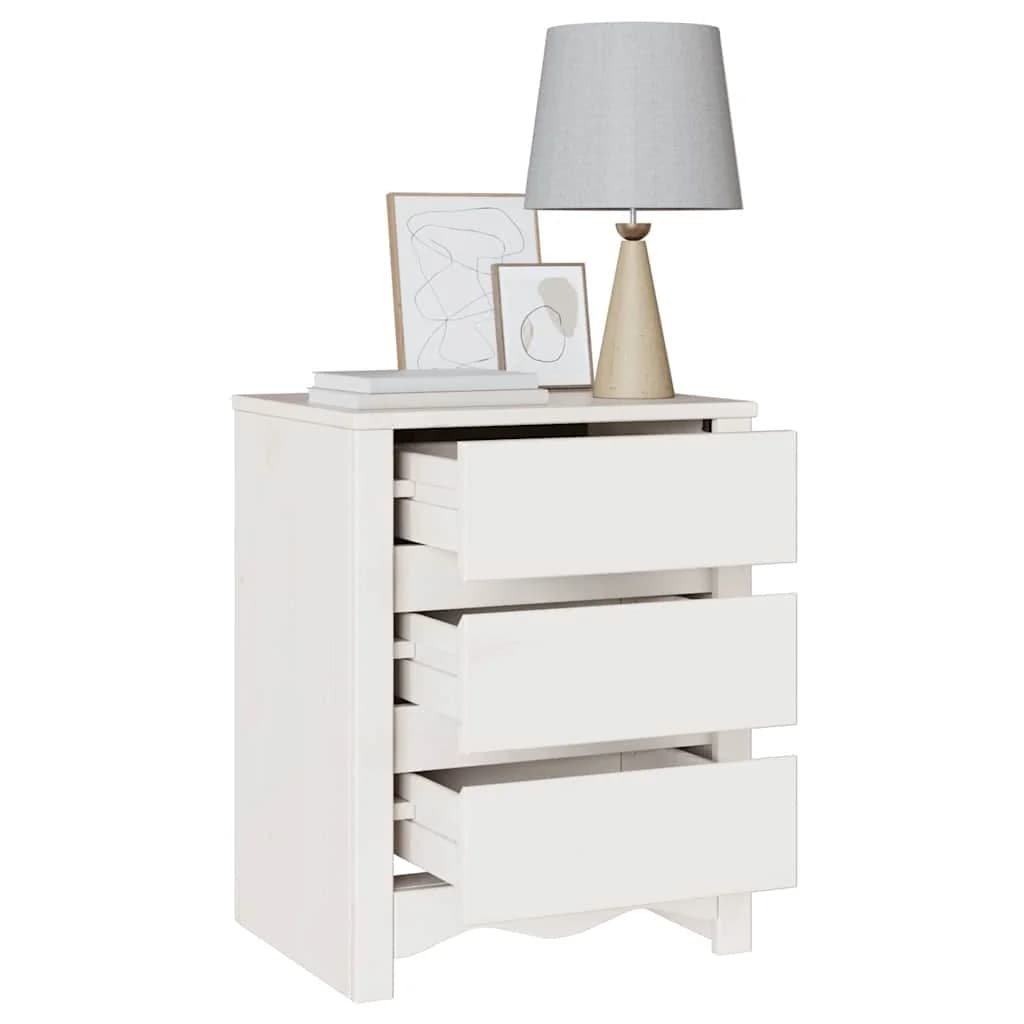 Klubska miza Drammen Bela 45 x 35 x 56 cm Masivno borovo les - slika 3