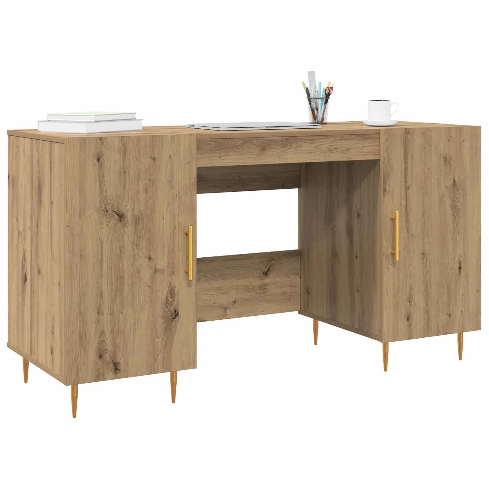 Miza artisan hrast Inženirski les 140 x 50 x 75 cm - slika 3