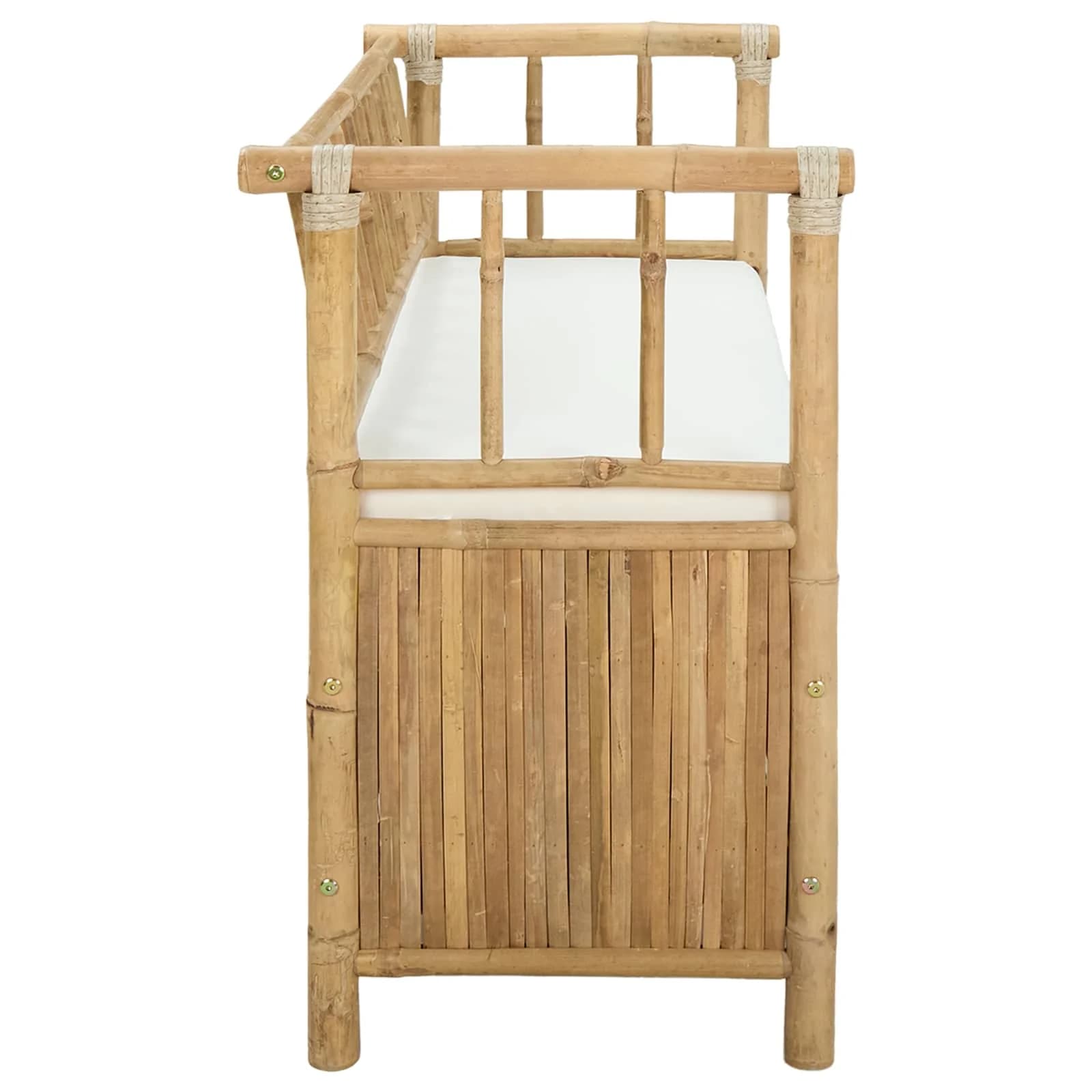 Parkovna Shramba Klop 110 x 47 x 80 cm Bambus Naravna - slika 5