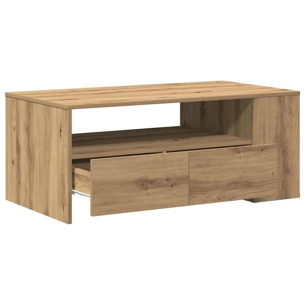 Klubska miza Umetni hrast 102 x 55 x 43,5 cm Inženirski les - slika 5