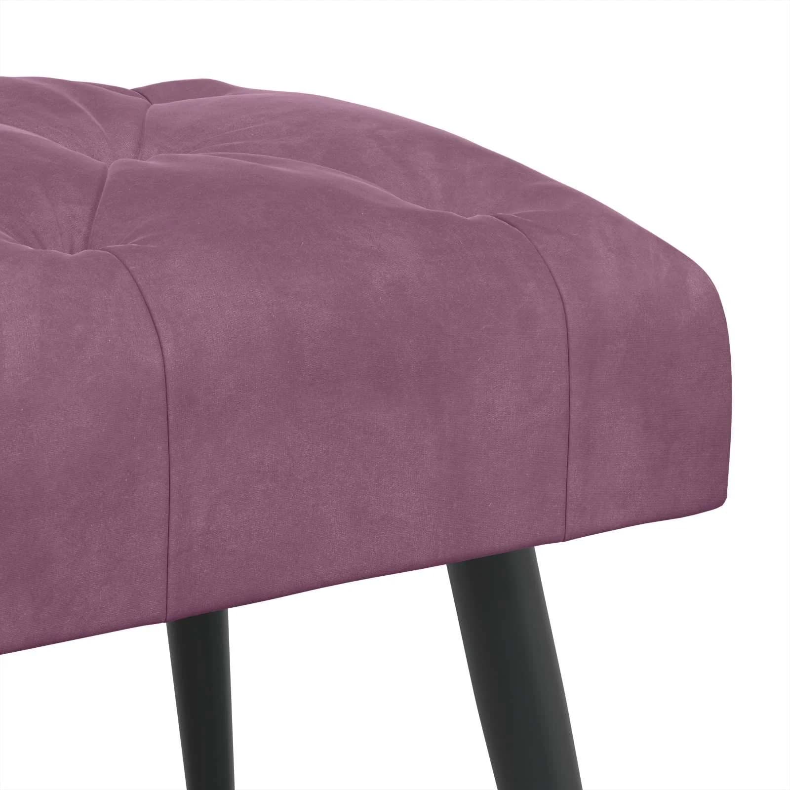 Klop s gumbnim oblazinjenjem Vijolična 110 x 40 x 46 cm Žamet - slika 6