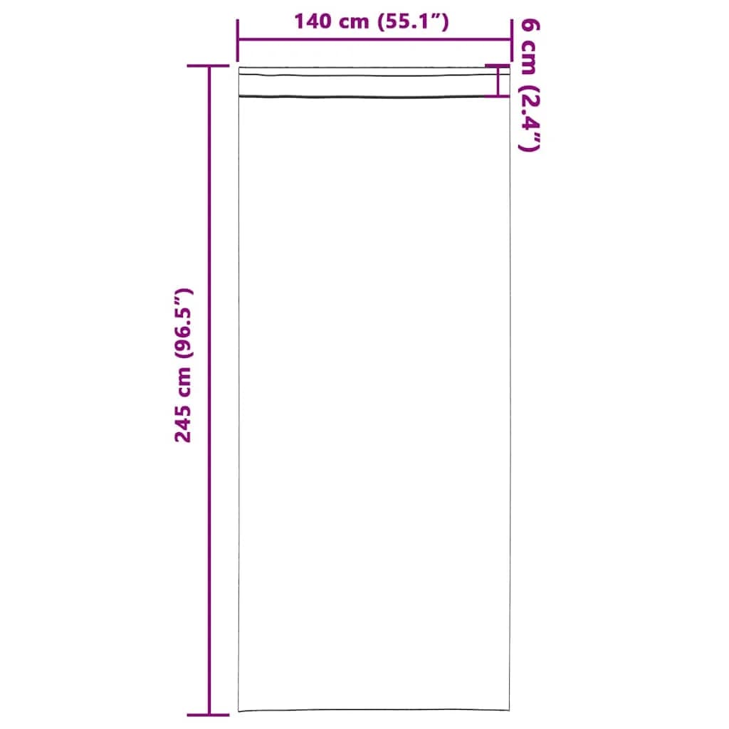 Velvete zavese 2 kos Šampanjec 245 x 140 cm Žamet - slika 9