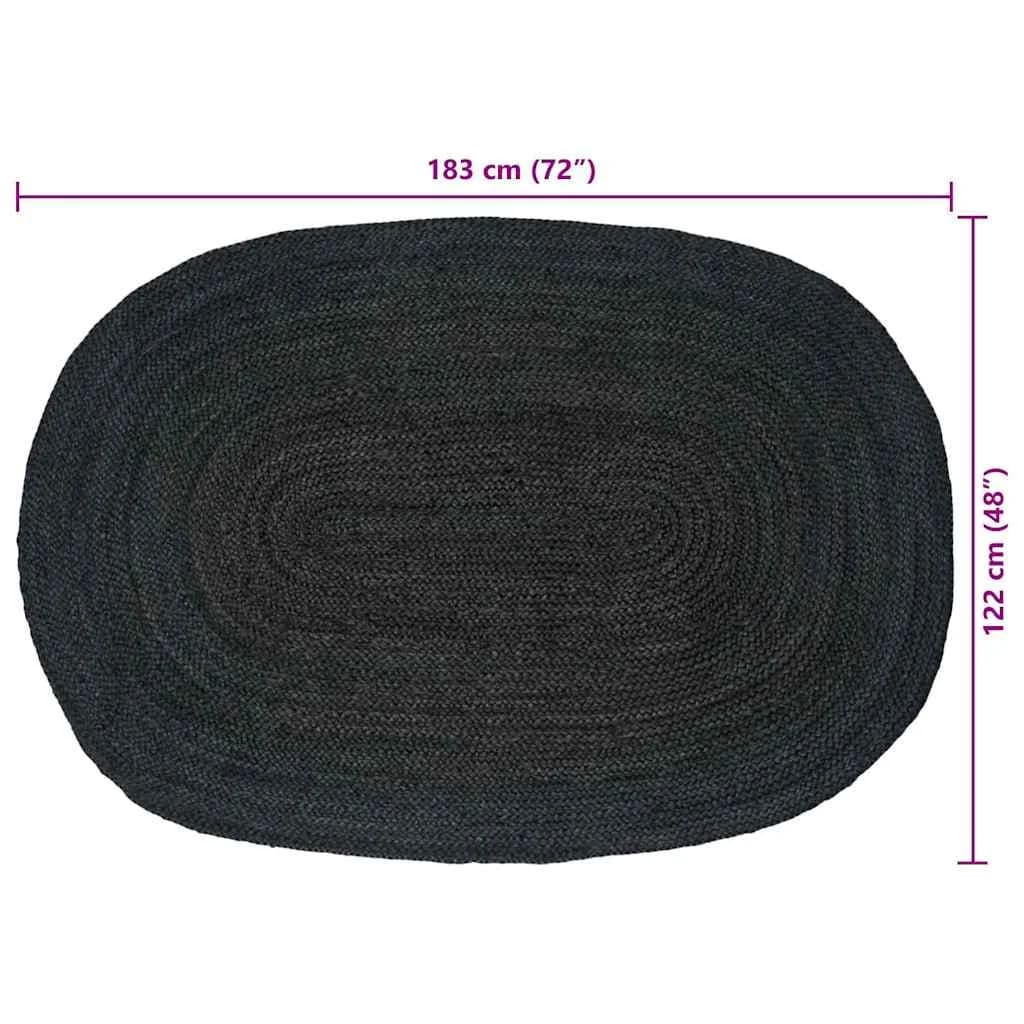 Preproge za površine Temno siva 122 x 183 cm Juta - slika 8
