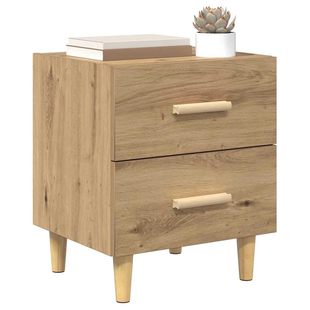 Posteljna omarica 2 kos Umetni hrast 40 x 35 x 47.5cm - slika 3
