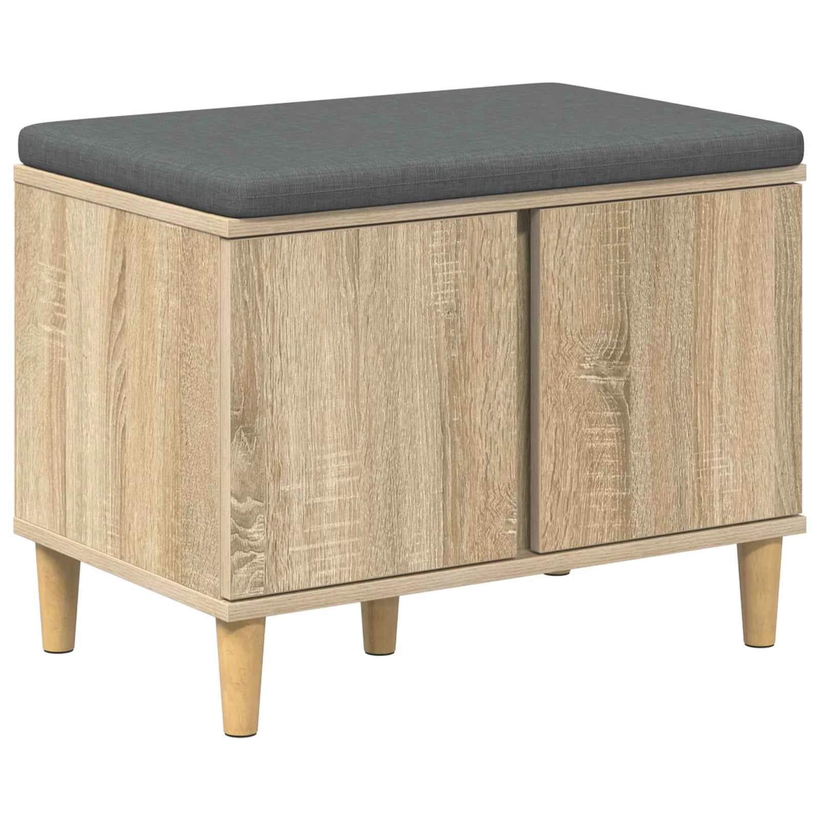Haldna klop z blazino z vrati Sonoma hrast 60 x 38 x 46 cm - slika 2