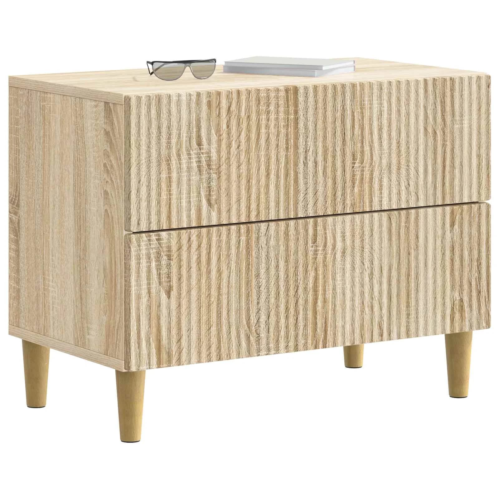 Nočna omarica Sonoma hrast 62 x 34,5 x 48 cm Inženirski les - slika 3