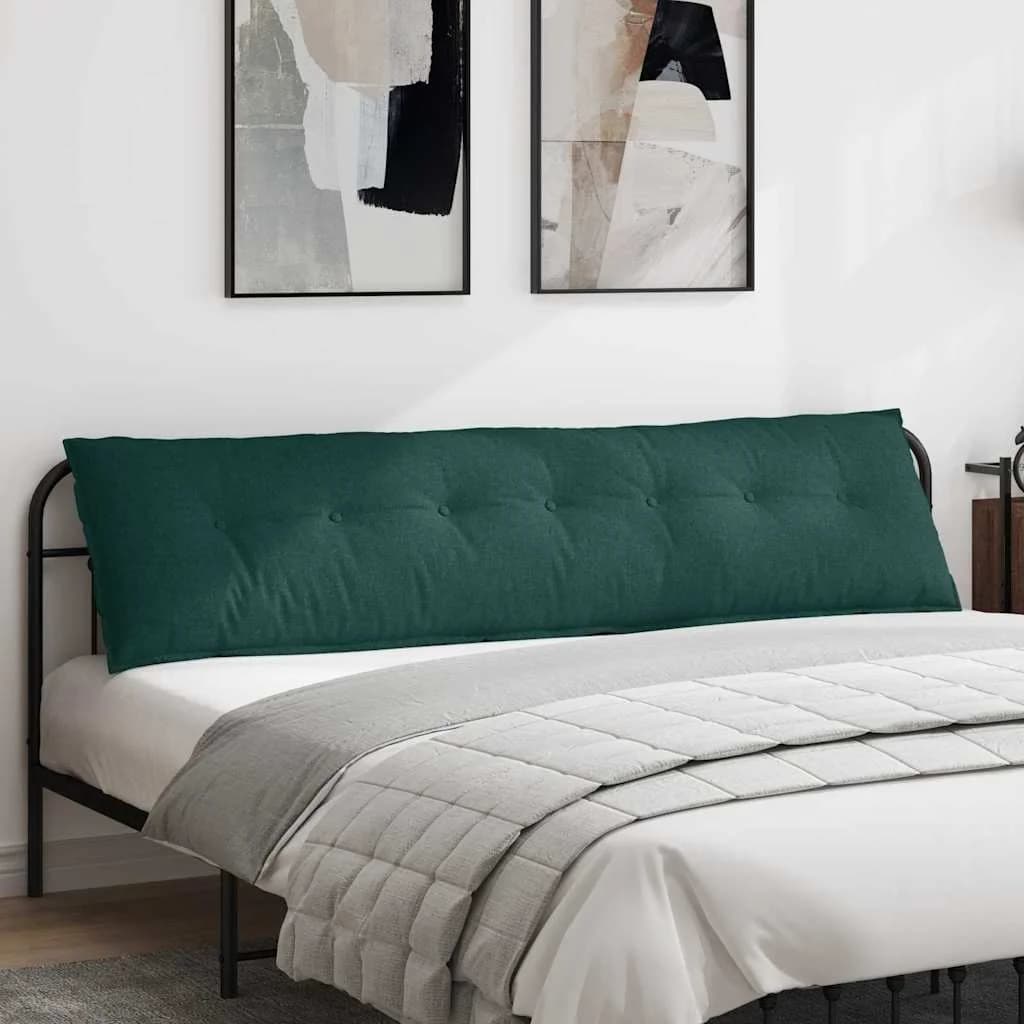 Poglavni vzglavnik Temno zelena 200 x 19 x 50 cm blago