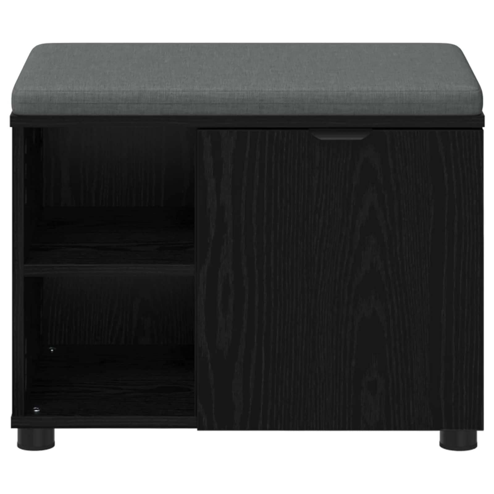 Haldna klop Črni Hrast 60 x 38 x 46 cm Oblikovan Les in Tkanina - slika 6