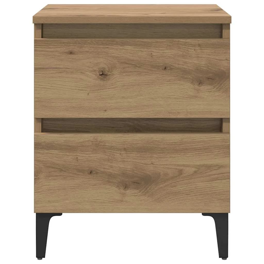 Nočna omarica 2 kos Umetni hrast 40 x 35 x 50 cm Inženirski les - slika 6