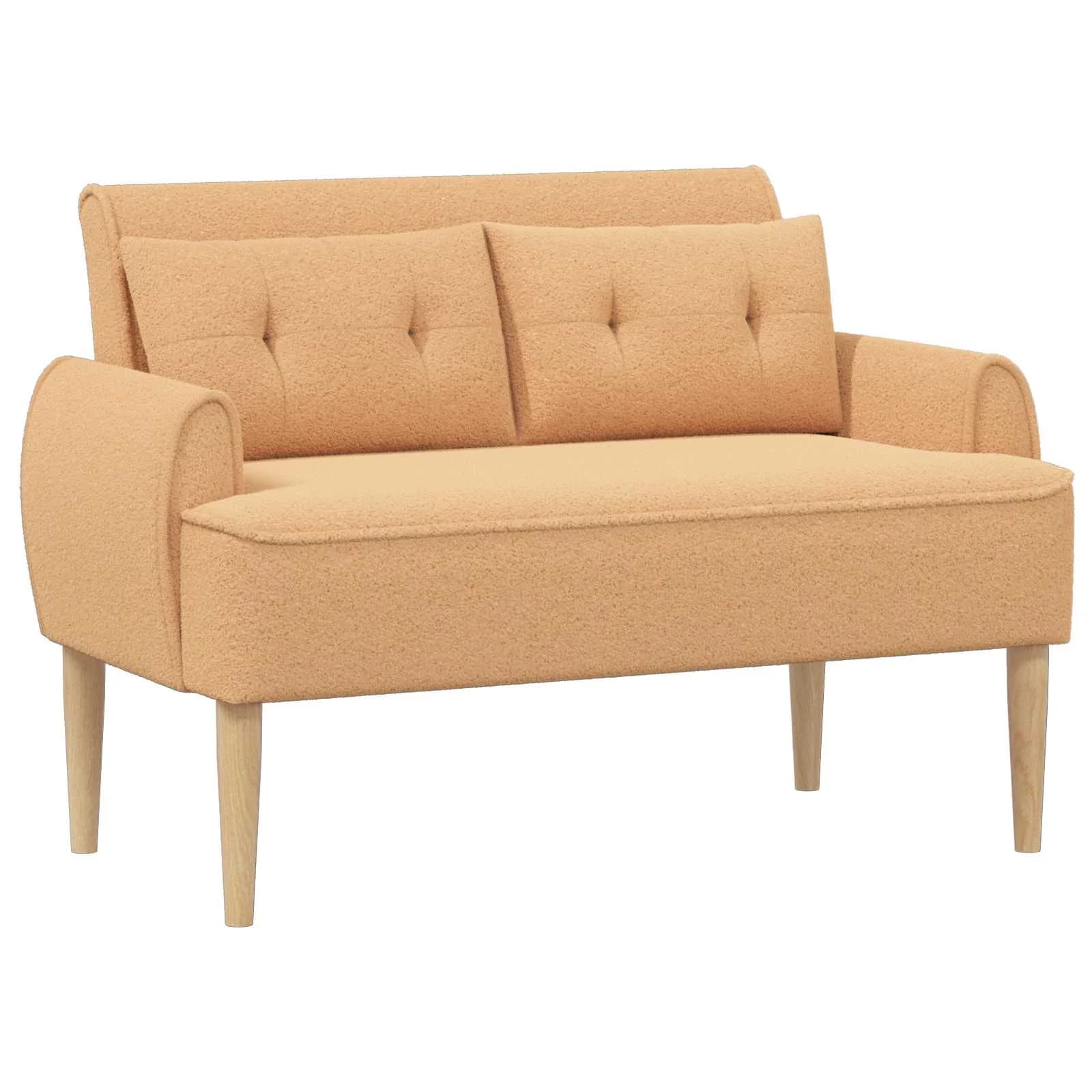 Dvojnica s gumbi Bež 117 x 67 x 77 cm Bouclé - slika 2