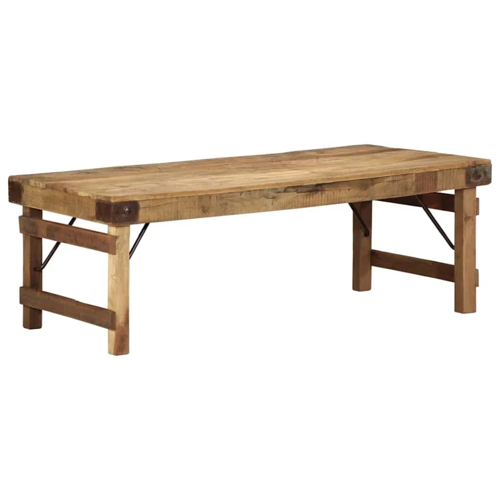 Klubska miza Rjava 110 x 55 x 40 cm Trdna obnovljena les - slika 6