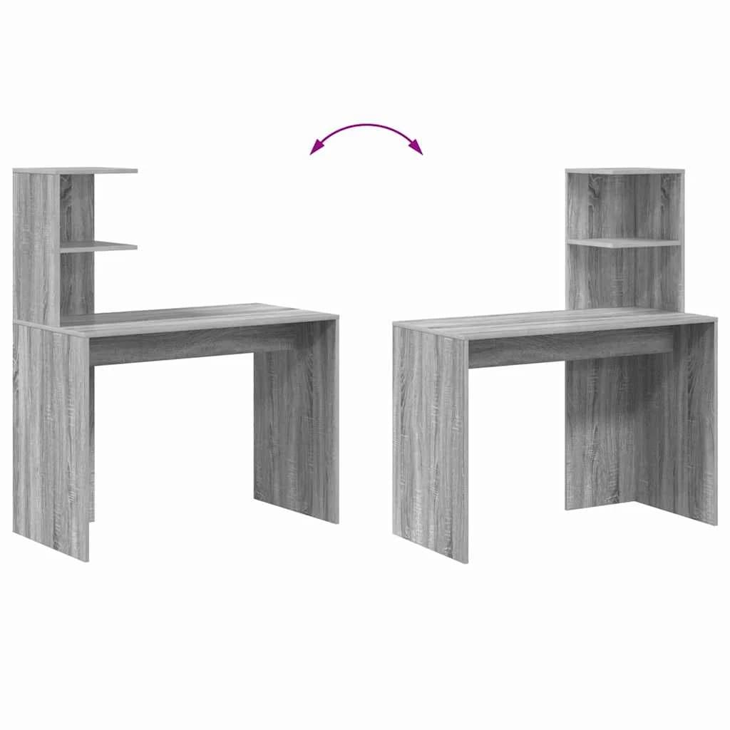 Miza Siva Sonoma Inženirski les 102 x 50 x 124 cm - slika 9