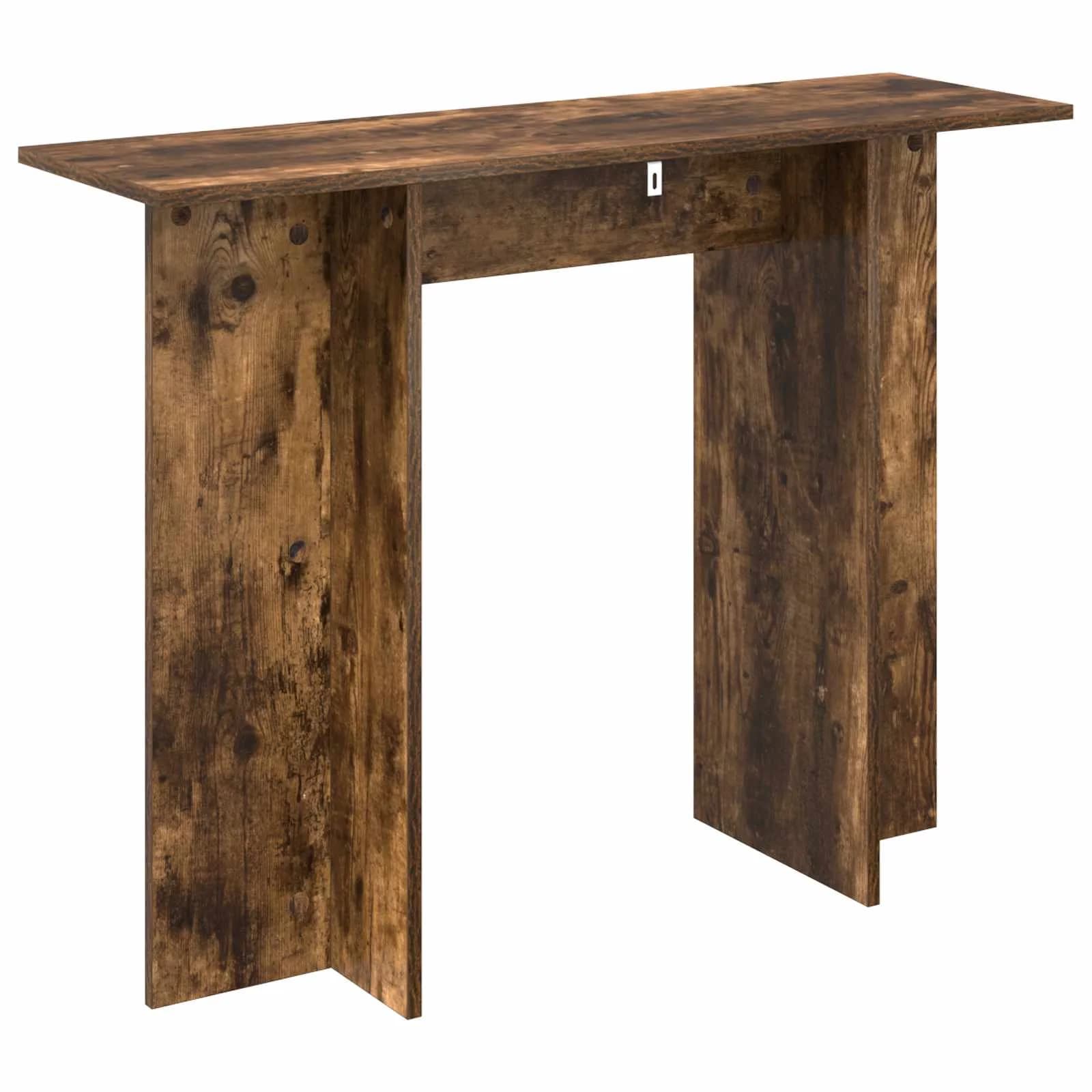 Konzolna miza Dimljeni Hrast 100 x 30 x 75 cm Inženirski les - slika 7