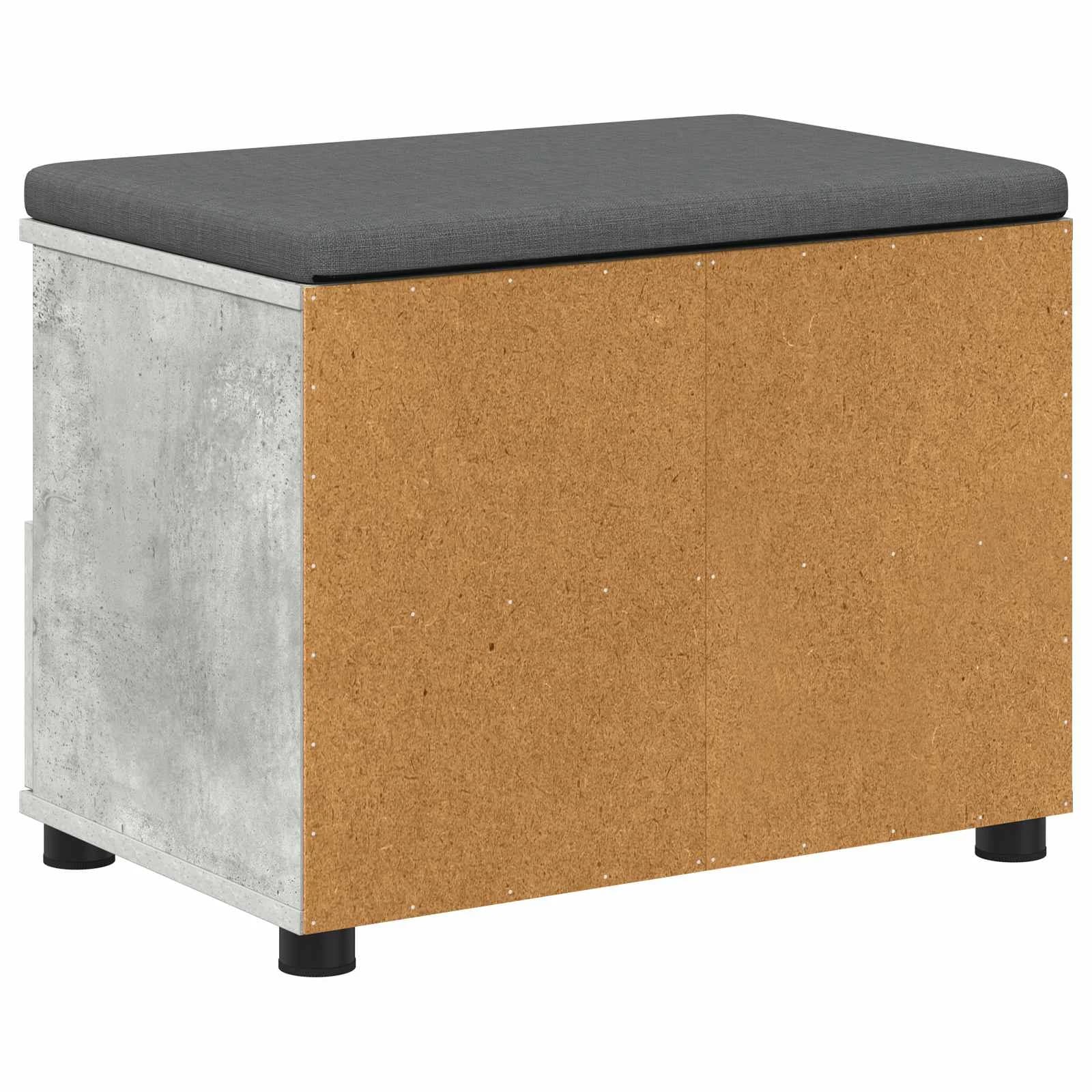 Haldna klop Beton Siva 60 x 38 x 46 cm Oblikovan Les in Tkanina - slika 8