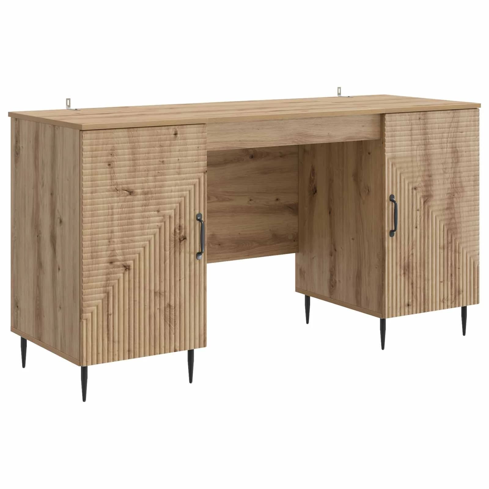 Miza Artisan hrast Inženirski les 142,5 x 50 x 75 cm - slika 2