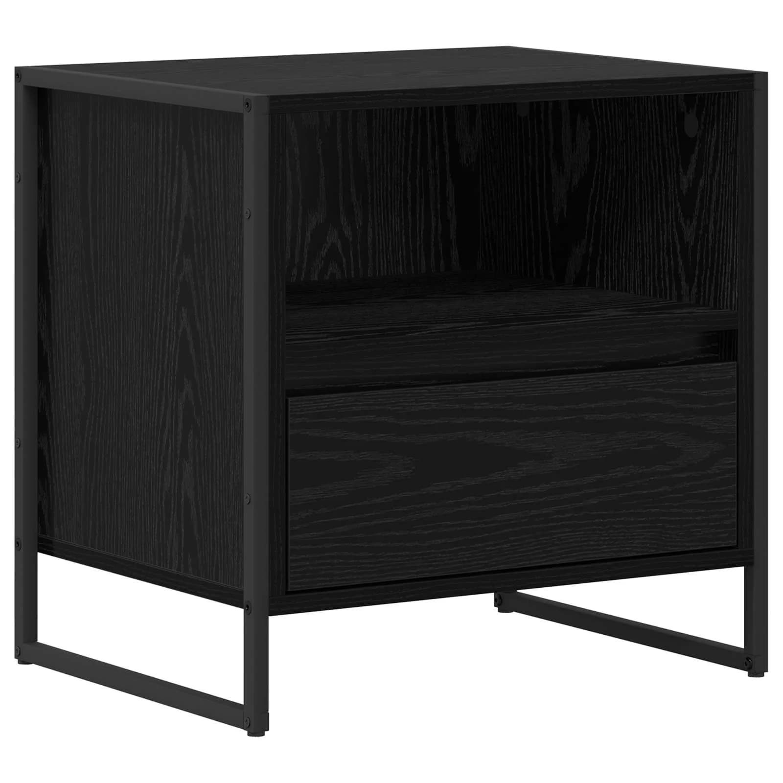 Nočna omarica Črna Orehovina 50 x 39,5 x 50 cm Inženirski les - slika 2