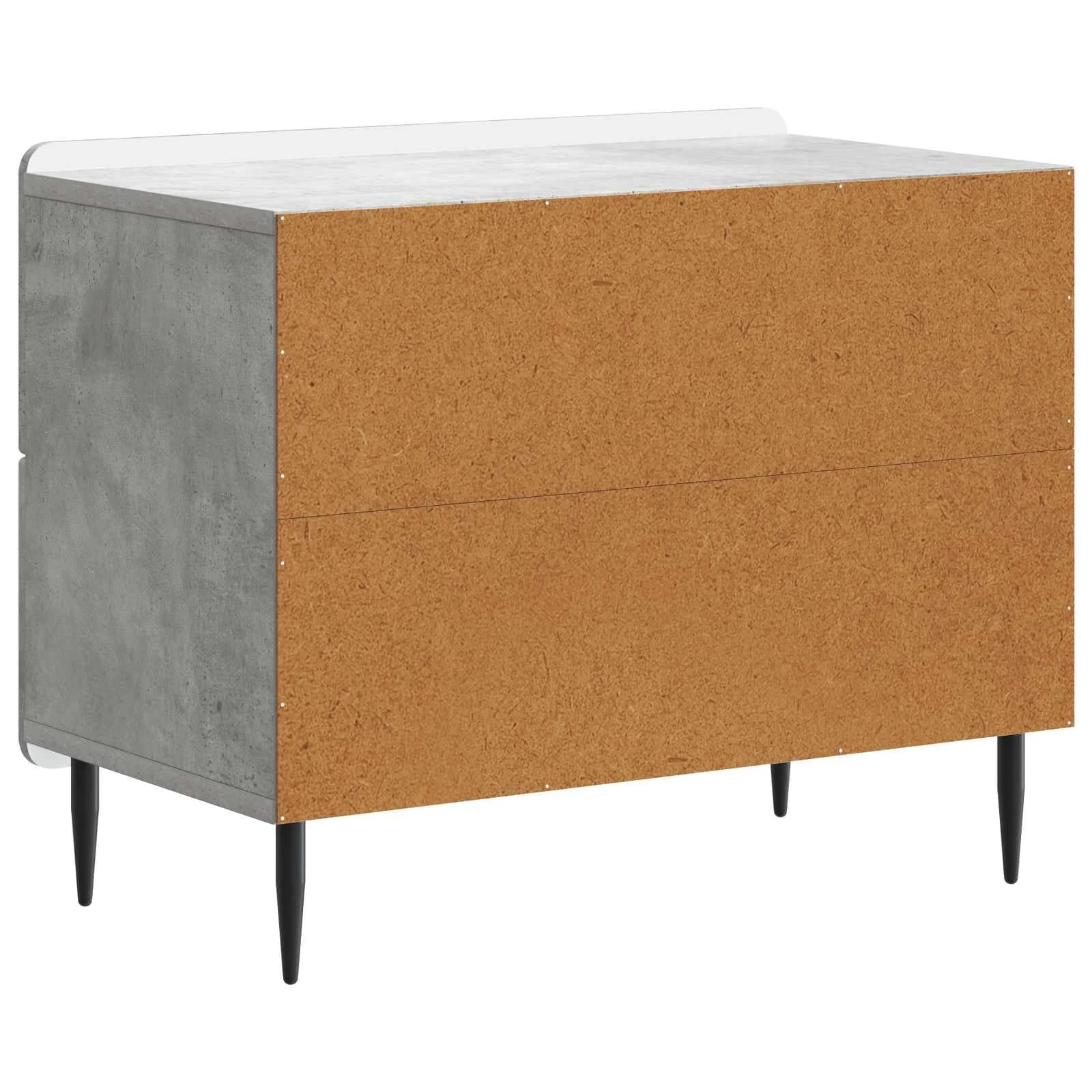 Nočna omarica Betonsko siva 62 x 34,5 x 49,5 cm Inženirski les - slika 7