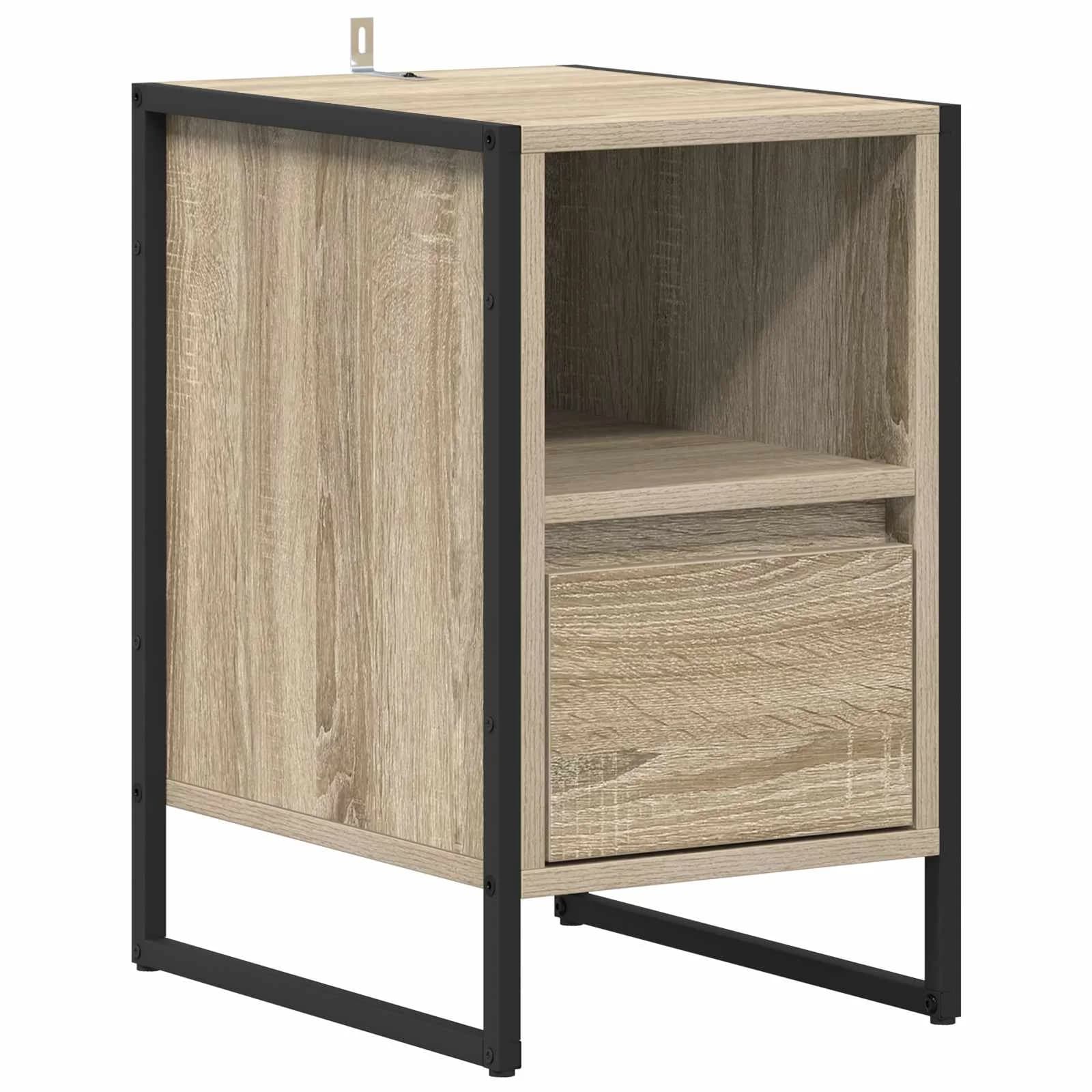 Nočna omarica 2 kos Sonoma 39,5 x 30 x 50 cm Inženirski les - slika 5