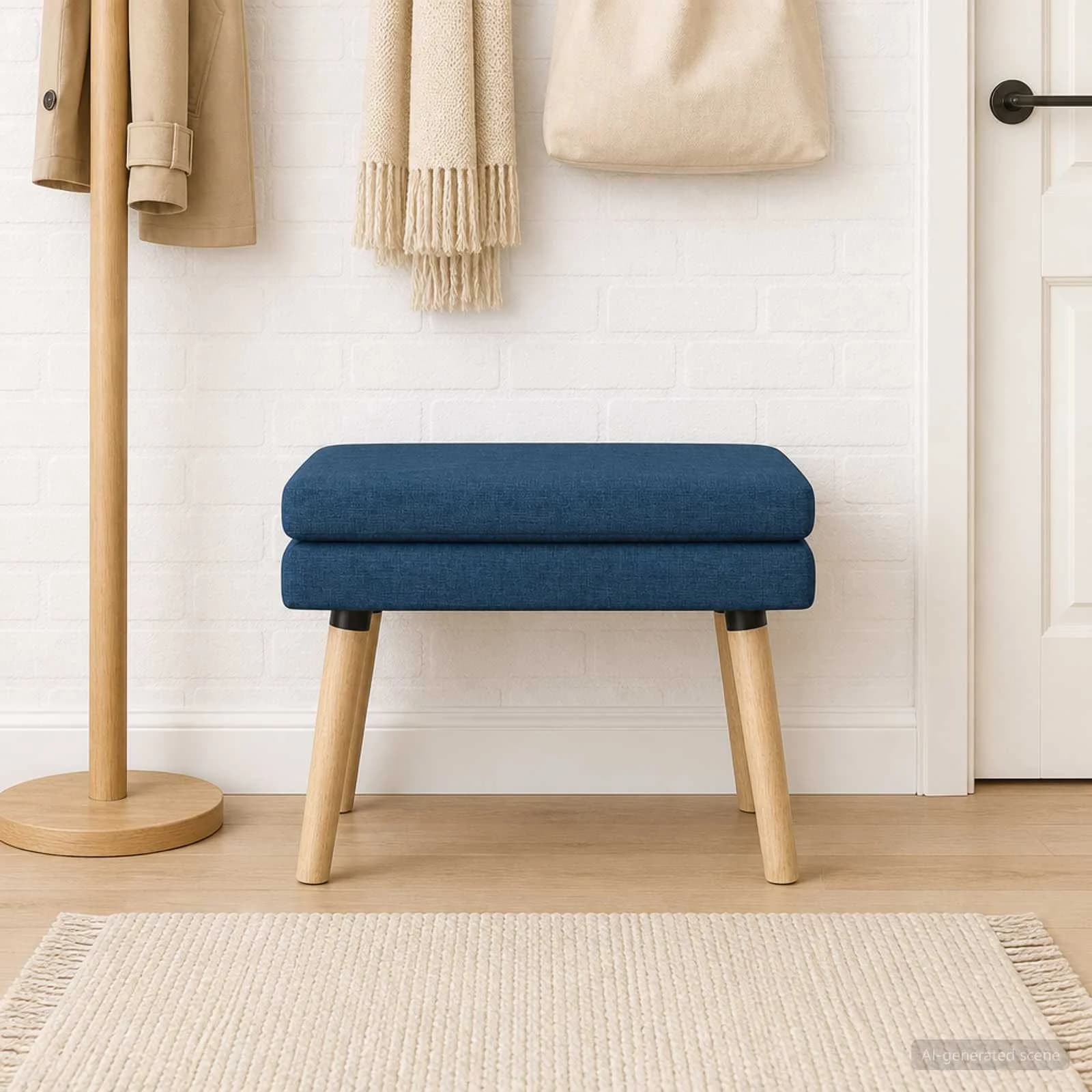 Dvojna klop Modra 60 x 40 x 46 cm Blago
