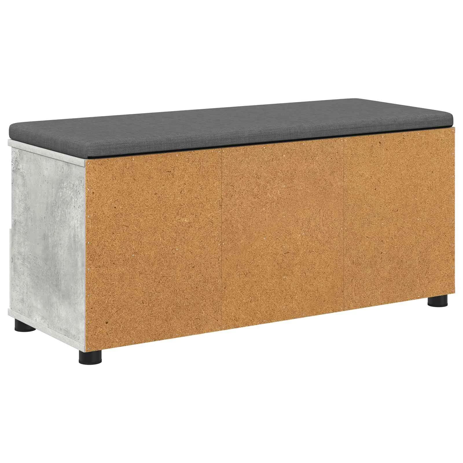 Haldna klop z blazino s predalom Beton Siva 100 x 38 x 46 cm - slika 8