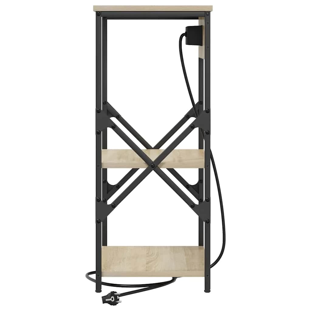 Nočna omarica 2 kos Sonoma hrast 41 x 31 x 76 cm Inženirski les - slika 7