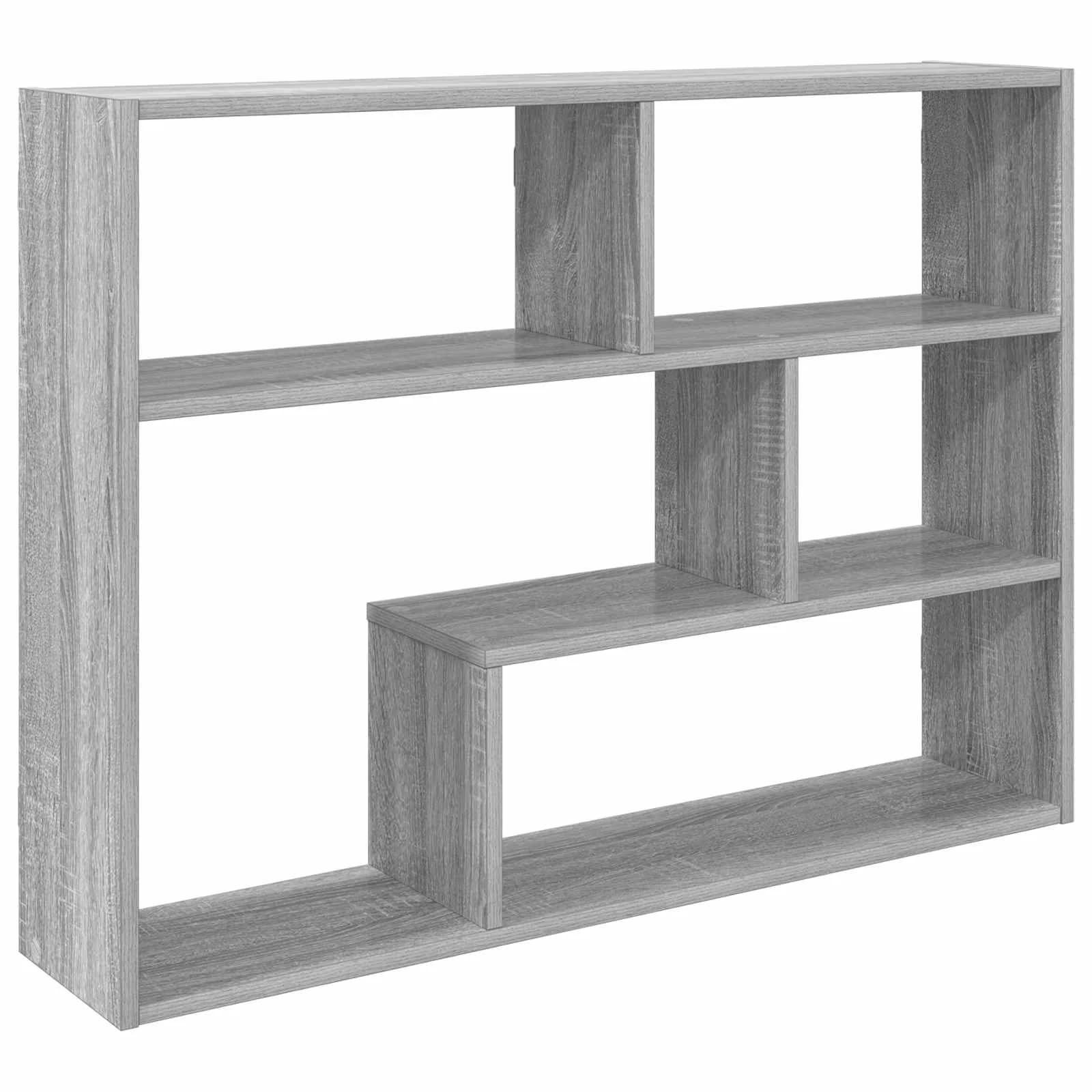 Stenska polica Montaža za steno Siva Sonoma 95 x 20 x 69,5 cm - slika 2