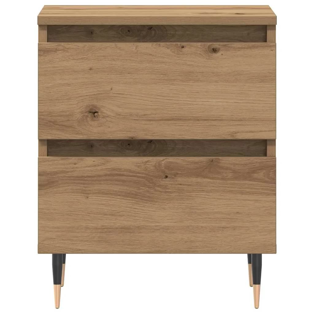 Nočna omarica 2 kos Umetni hrast 40 x 35 x 50 cm Inženirski les - slika 6