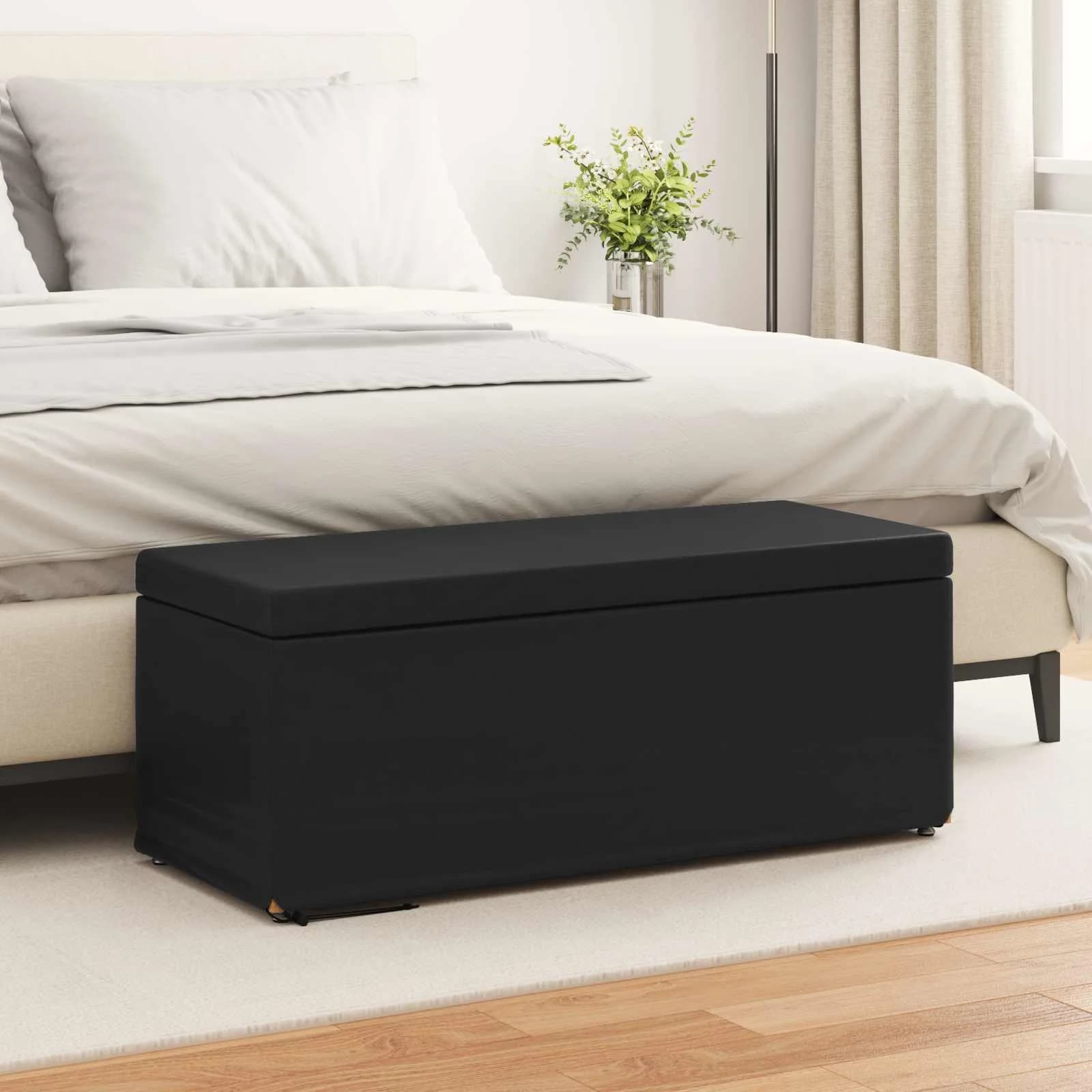 Stolica Črna 101 x 41 x 40 cm Umetno Usnje in Umetno Leseno