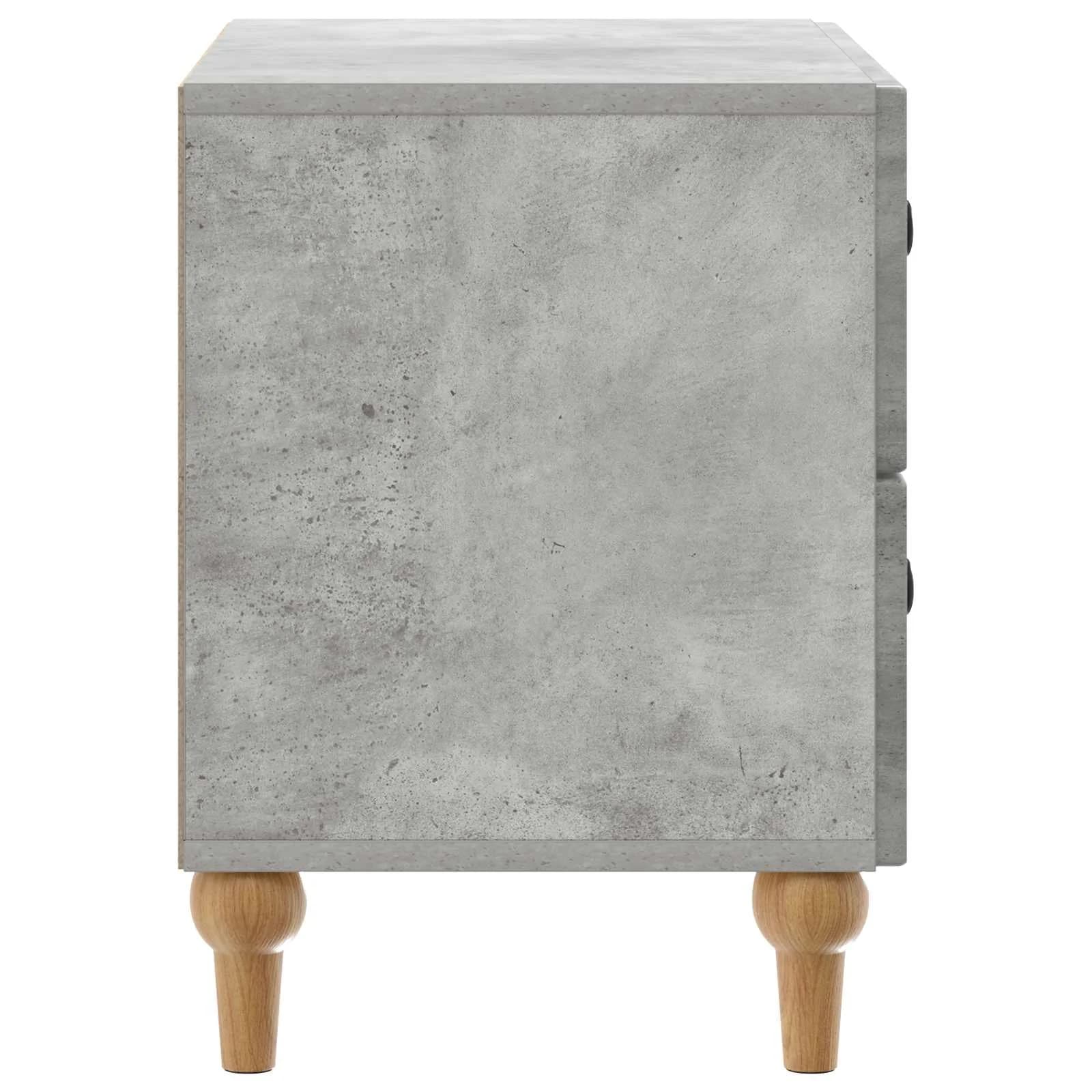 Nočna omarica Betonsko siva 62 x 34,5 x 48 cm Inženirski les - slika 6