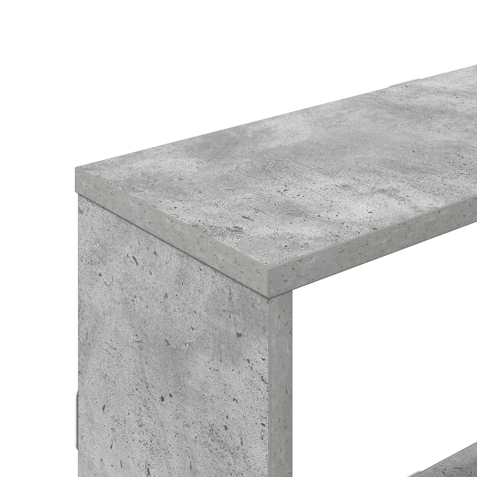 Stenska polica Betonsko siva 122 x 18 x 60 cm Inženirski les - slika 7