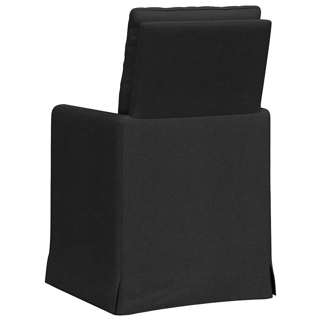 Jedilni stoli 2 kos blago Črna 57 x 67 x 98 cm - slika 6