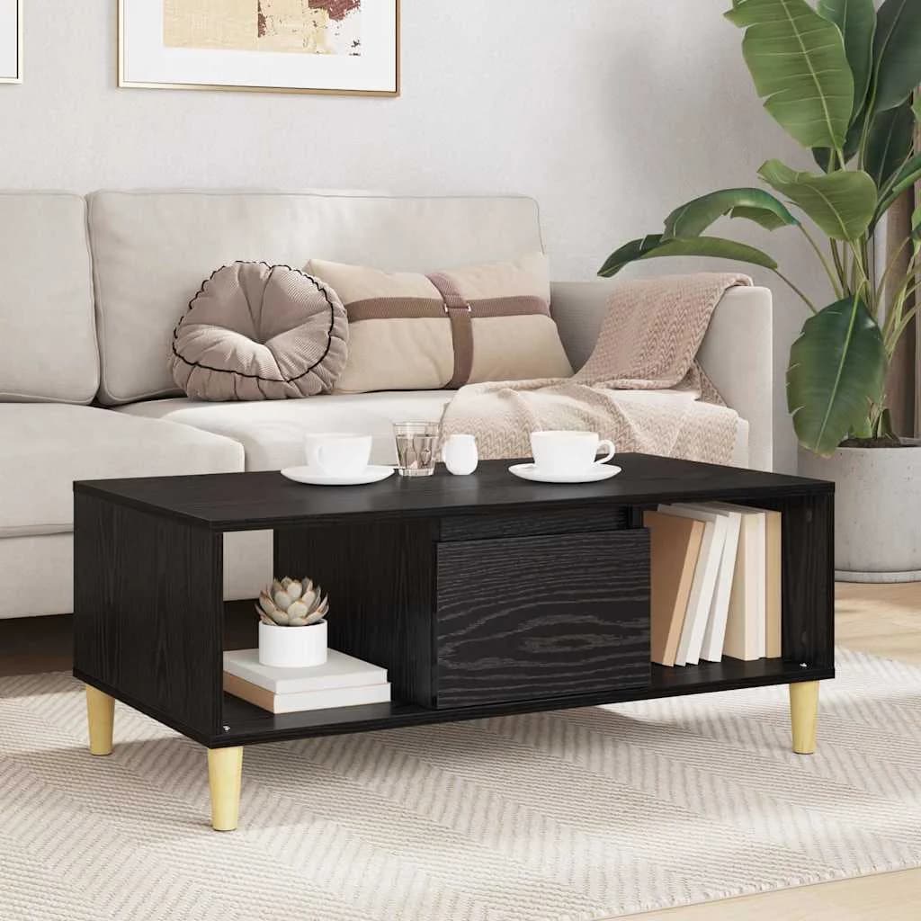 Klubska miza Črna Orehovina 90 x 50 x 26.5 cm Inženirski les - slika 4