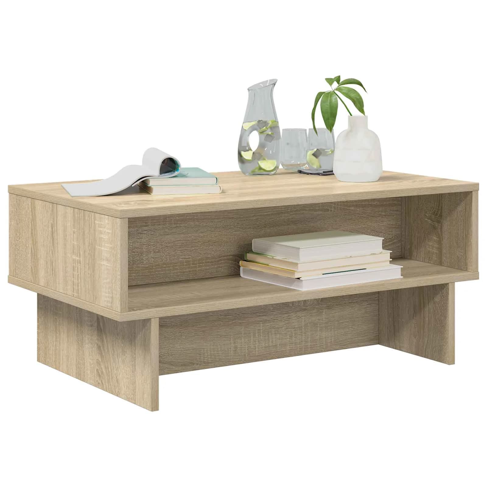 Klubska miza Sonoma hrast 80 x 46 x 35 cm Inženirski les - slika 3