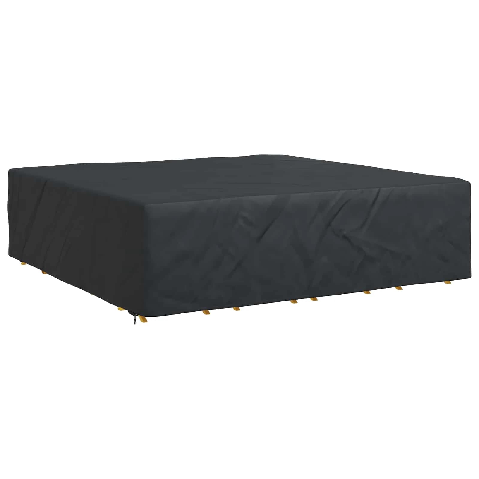 Prevleka za pohištvo Enobarvno Črna 260 x 260 x 70 cm 600D - slika 3
