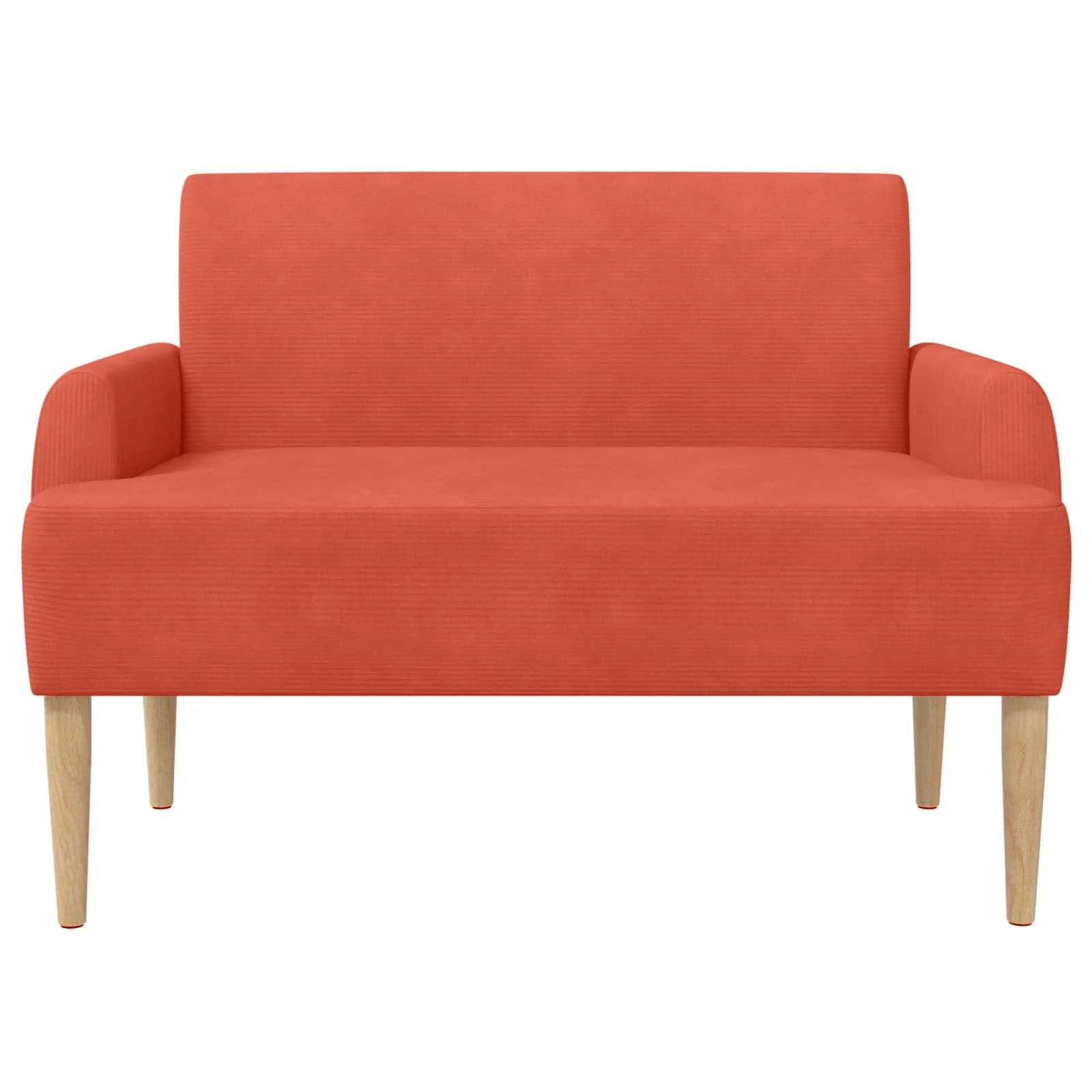 Dvojnica s gumbi Rdeče oranžna 116 x 67 x 81 cm Žametna tkanina - slika 3