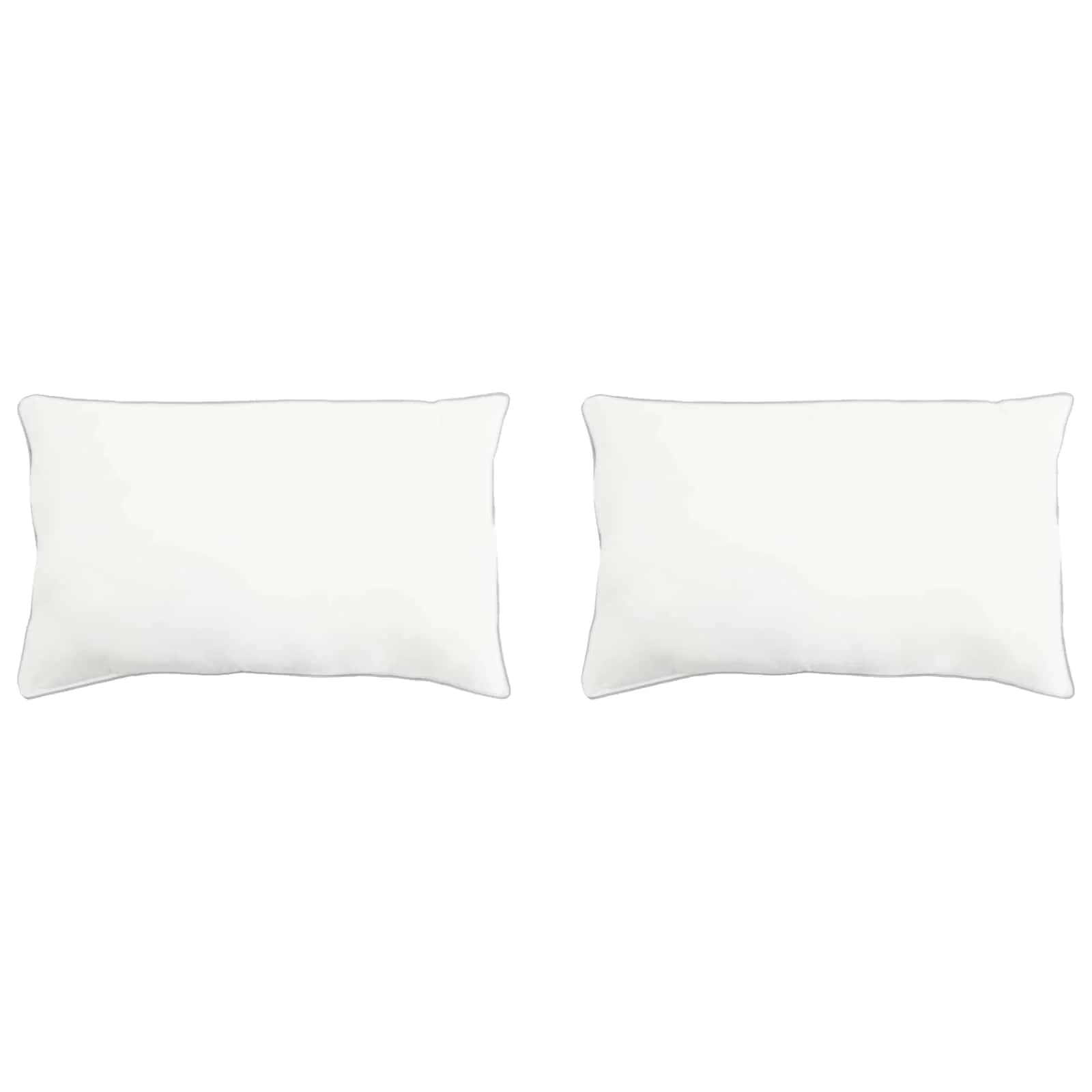 Vzglavnik 2 kos 50 x 70 cm Bambusova vlakna Bela