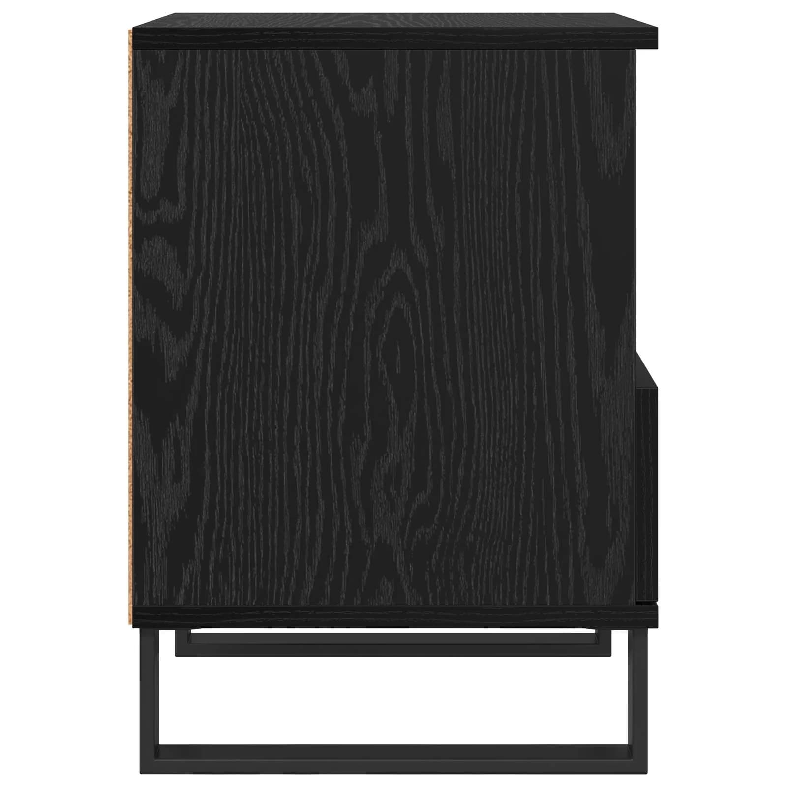 Posteljna omarica Črna Orehovina 40 x 35 x 50 cm Inženirski les - slika 6