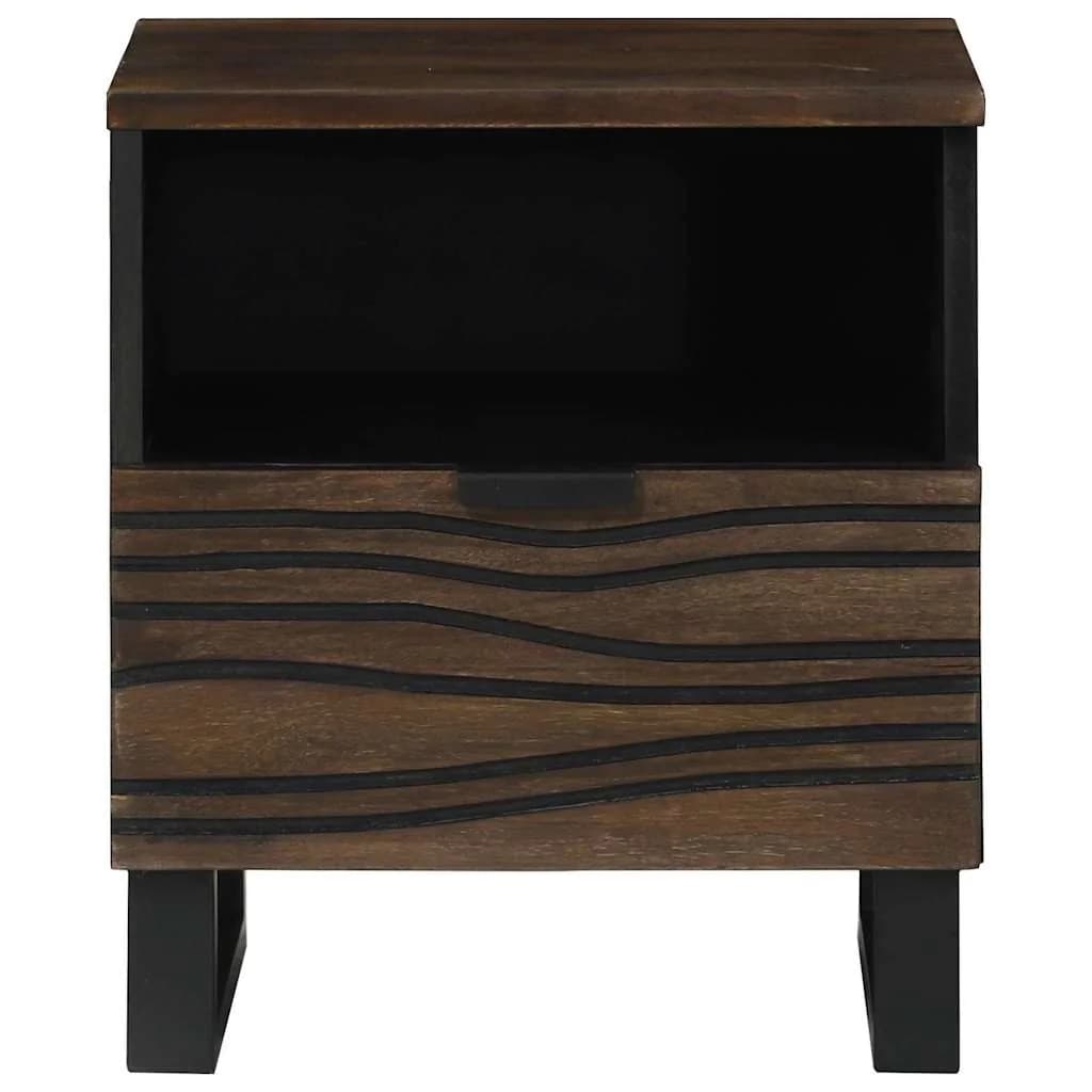 Nočna omarica 2 kos Oreh 40 x 33 x 46 cm Inženirski les - slika 5