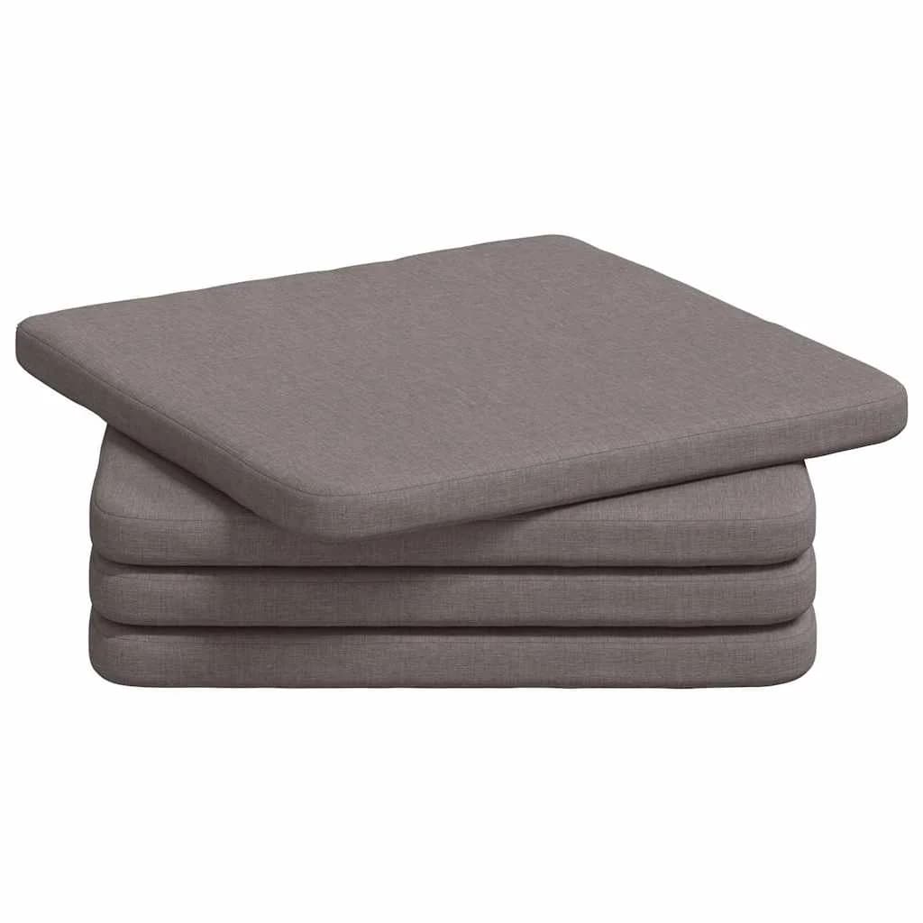 Sedežne blazine 4 kos blago Taupe 40 x 40 x 3 cm - slika 2
