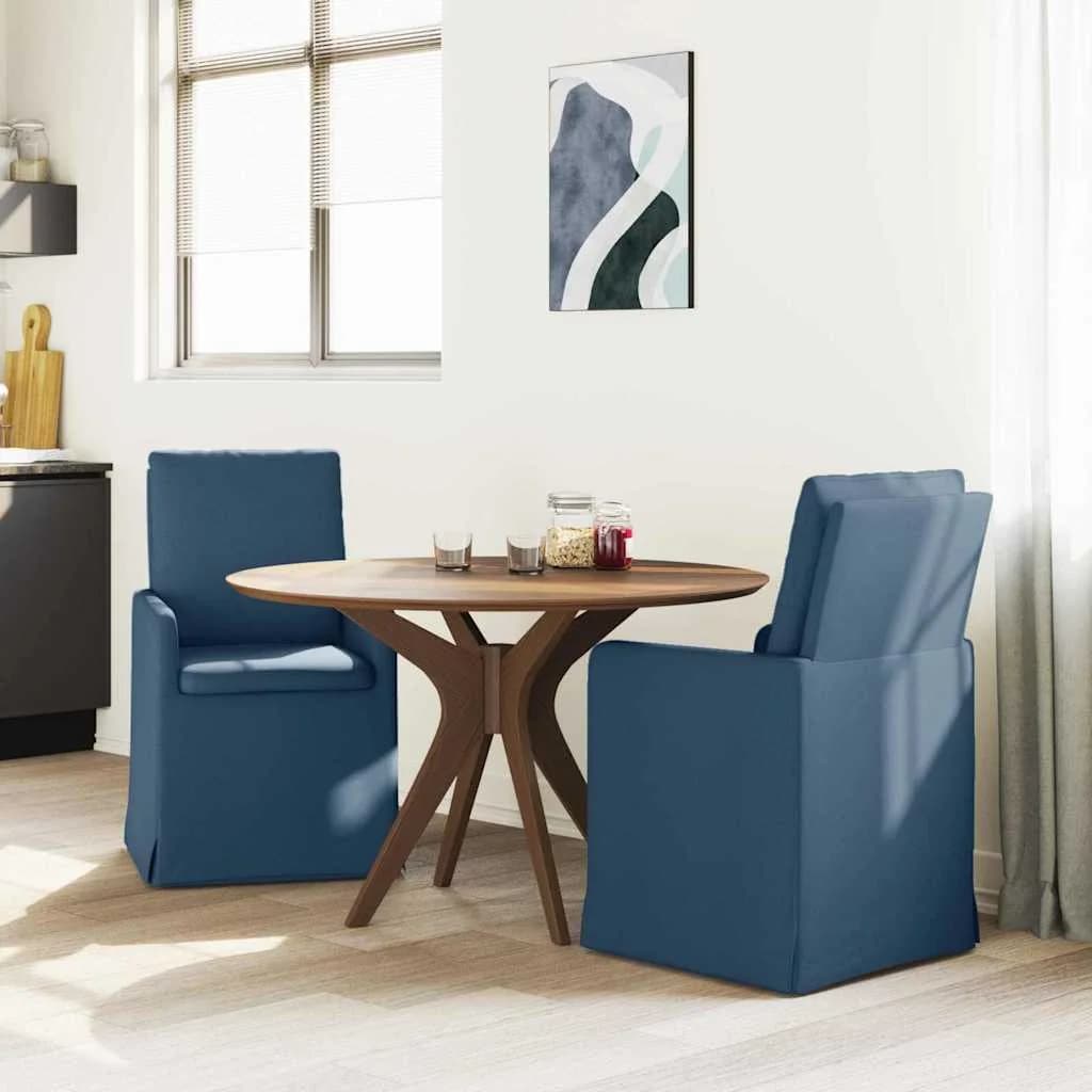Jedilni stoli 2 kos blago Modra 57 x 67 x 98 cm - slika 3